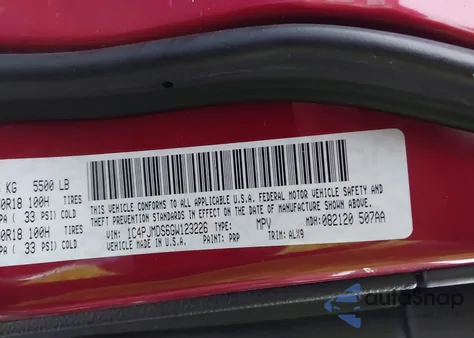 2016 Jeep Cherokee Limited from USA, damaged, VIN 1C4PJMDS6GW123226